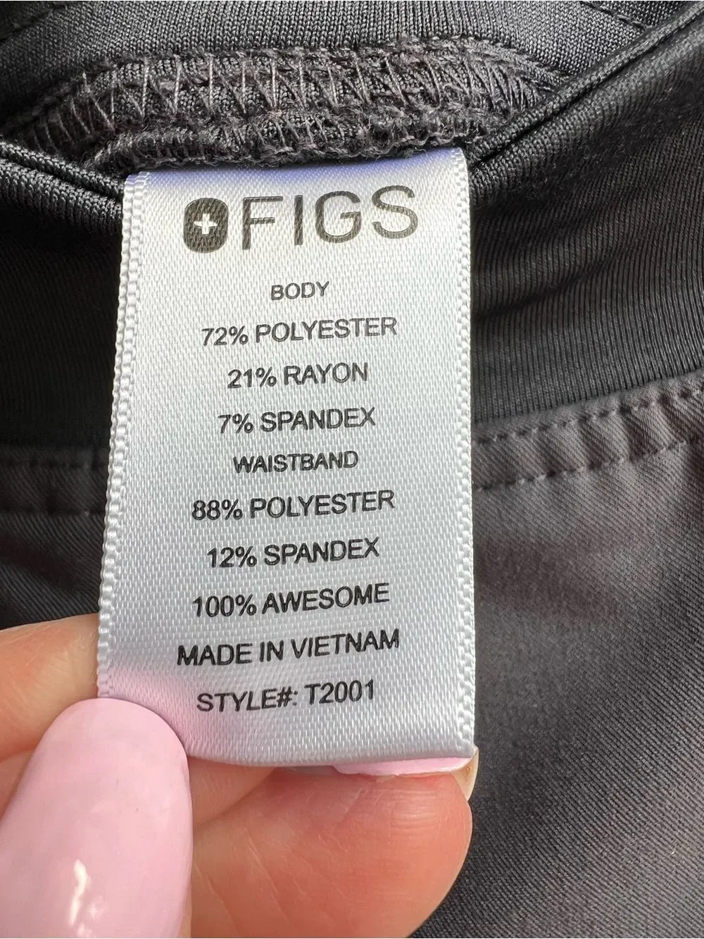 Figs Mens Slim Axim Scrub Pants Straight Leg 7 Pocket Charcoal Gray Medium